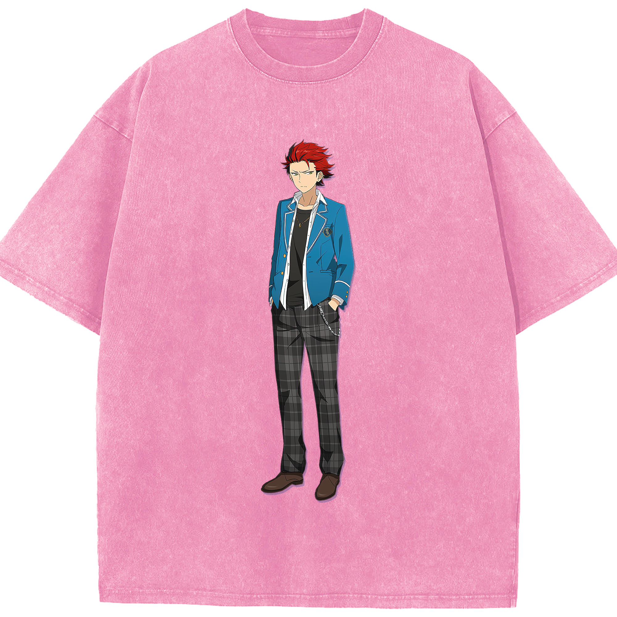 （画像用） あんさんぶるスターズ! Ensemble Stars 綿100% ヴィンテージ風 半袖Tシャツ（フロントプリント）